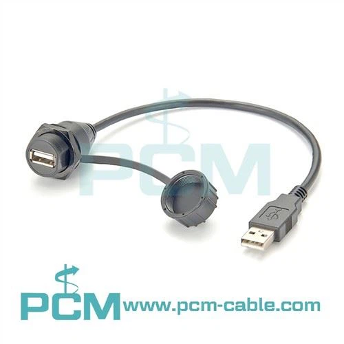 IP67 vodootporan USB produžni kabel za montažu na ploču