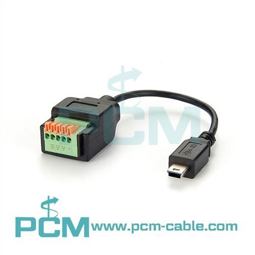 Mini USB na terminalni blok s tipkom