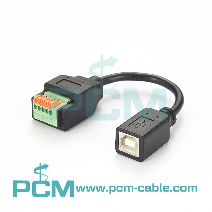 USB 2.0 Type-B ženski na 5-pinski terminalni kabel
