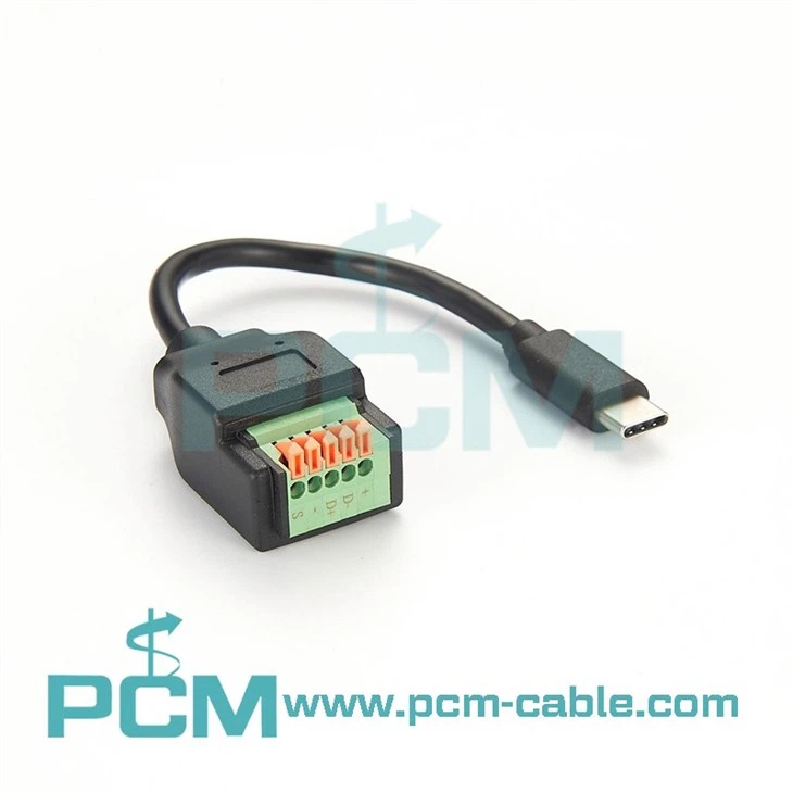 USB 3.1 Type-C Male to 5 Pin push button Terminal (3)