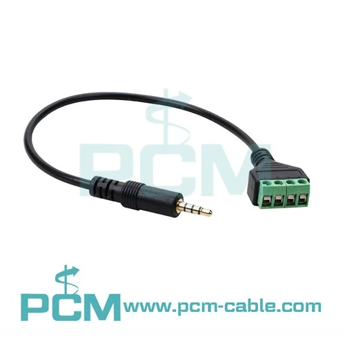 3,5 mm 1/8 Stereo u AV 3-kabel s navojnim stezaljkama