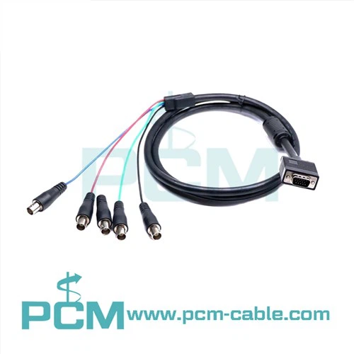 5 BNC ženski na HD15 VGA ženski kabel