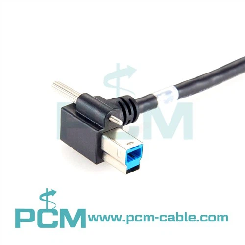 USB 3.0 USB kabel tipa B pod pravim kutom s vijčanim zaključavanjem Kabeli za strojnu viziju