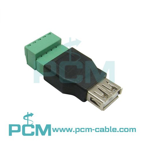 USB 2.0 Priključni terminali za vijke od ženskog do 5 pina / puta