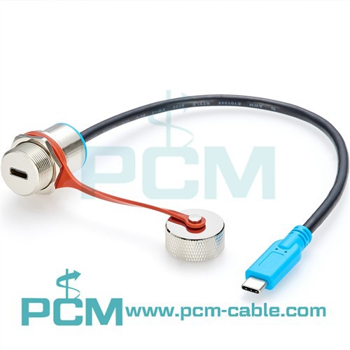 Vodootporni USB-C muški na ženski produžni kabel