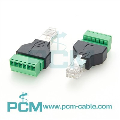 RJ45 Muški utikač na 8 pin vijčani adapter adapter konektora