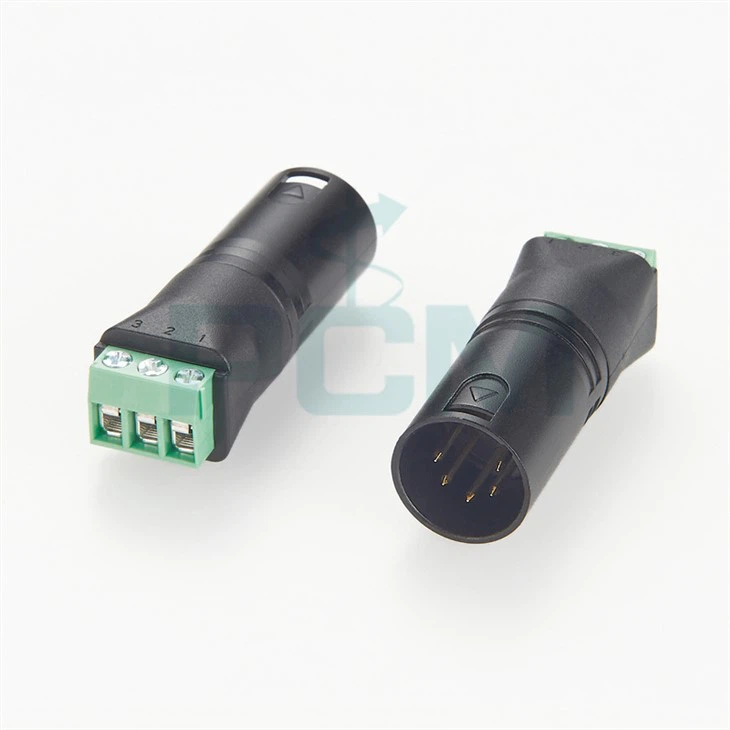 5-pinski DMX XLR adapter muški na navojni terminal za DMX rasvjetni sustav i audio opremu