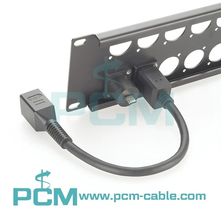 Keyston type CAT6A CAT8 SFTP Female to Female Panel Mount Cable