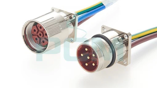 M23 flange mount cable M23 flange mount cable