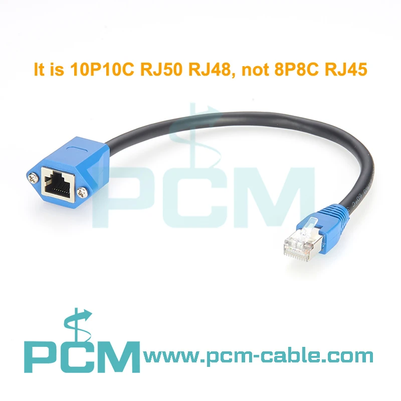 RJ50 Extension Cable 10P10C Male to Female with Shielding Connectors for Scanning Code GunsLaser Printing EquipmentIndustrial Control Equipment RJ50 Extension Cable 10P10C Male to Female with Shielding Connectors for Scanning Code GunsLaser Printing EquipmentIndustrial Control Equipment