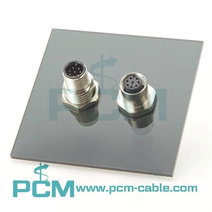 M12 Sensor Actuator Control Cabinet Feed Through Connector