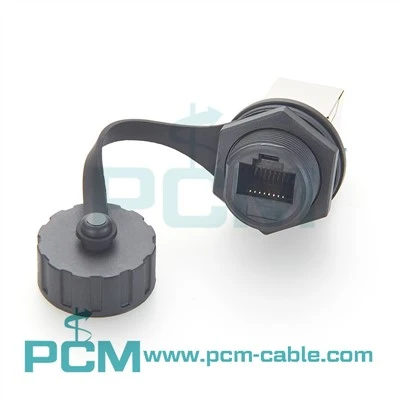 IP67 Vodootporni Cat5e Ethernet spojnik za montažu na ploču ženski na ženski