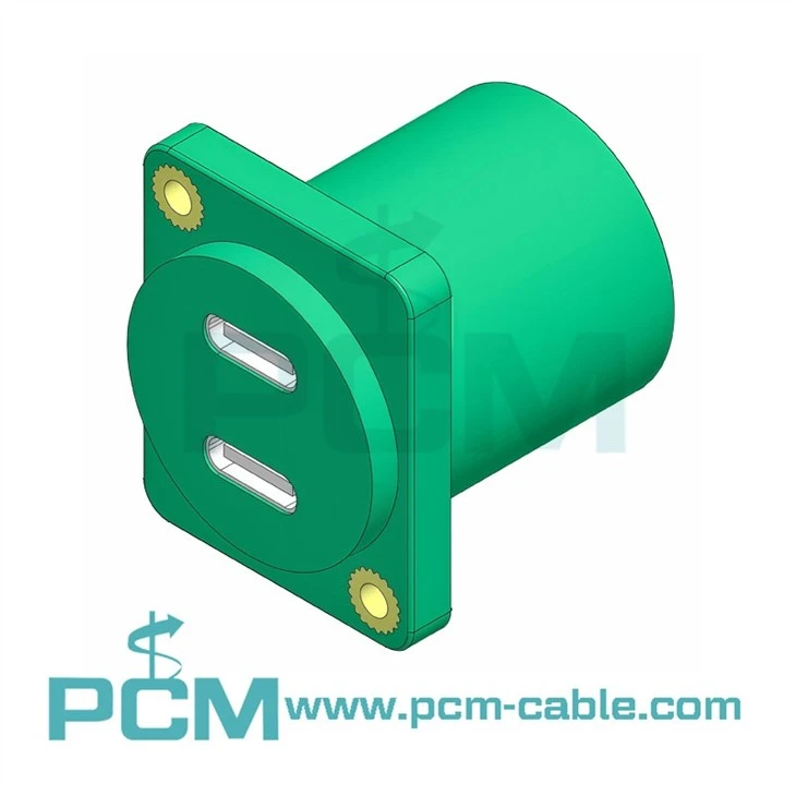 USB 3.1 Type-C Feedthrough Adapter for Rack and Control Panels